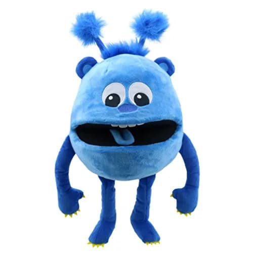 The Puppet Company Baby Monsters Blue Monster Hand Puppet 35cm (13 inches) | Interactive Soft Plush Toy for Kids thumbnail 1