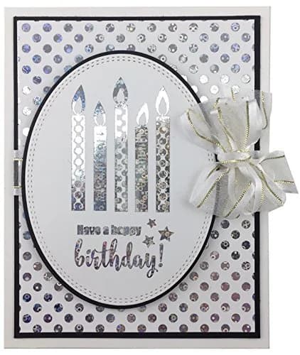 Gina K Designs Fancy Foils Silver Sequins 6" x 8" Sheets (12 Count) | Toner-Reactive & Textile Foil for Instant Shine thumbnail 2