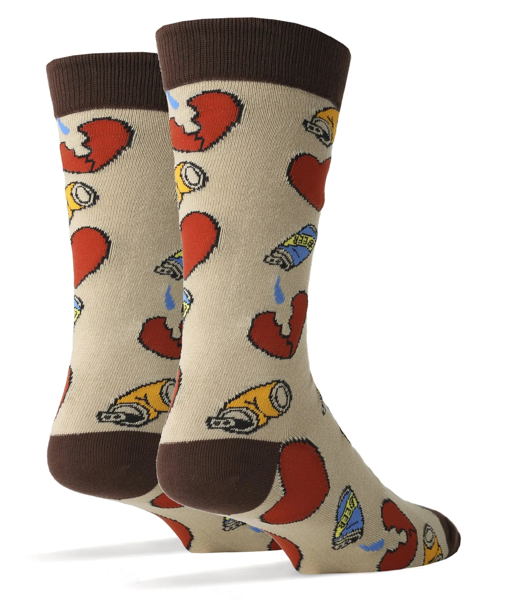 ooohyeah Men's Funny Novelty Cotton Crew Socks, Drunk N Love | Silly Saying Socks for Men (10-13 US Size) thumbnail 2