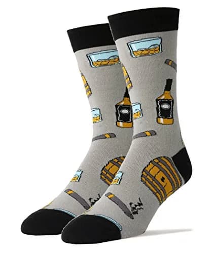 ooohyeah Men's Novelty Funny Drinking Crew Socks Whiskey Me | Casual Cotton Socks with Sayings thumbnail 1