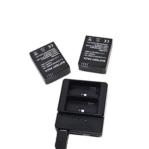 Suptig Dual Battery Charger and 2x 1050mAh Batteries for GoPro Hero 3 & 3+ | 3.7V Li-ion thumbnail 4