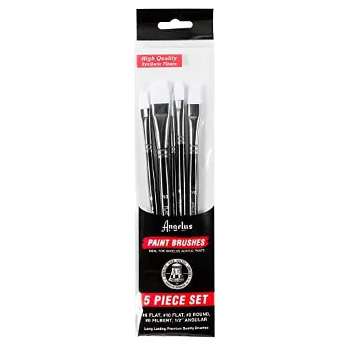 Angelus Paint Brush Set, 5 Piece | Synthetic Fibers for Smooth Strokes in India thumbnail 1