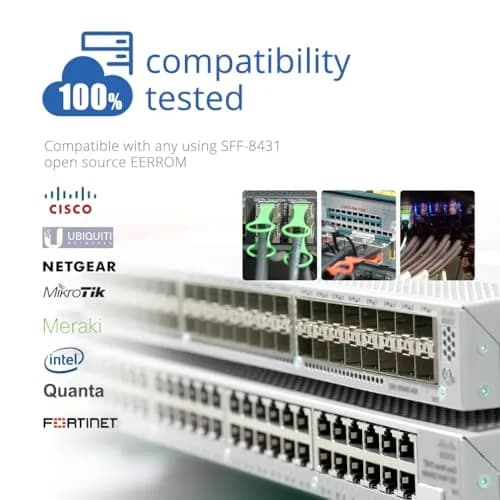 H!Fiber.com 10G SFP+ DAC Cable 1m | 10Gbps Twinax Copper for Networking Devices thumbnail 5