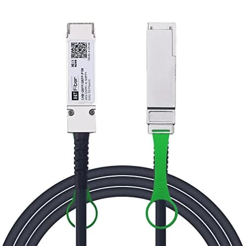 H!Fiber 40Gb QSFP+ DAC Cable 1m | 40GBASE-CR4 Passive Twinax for Cisco & Open Devices thumbnail 1