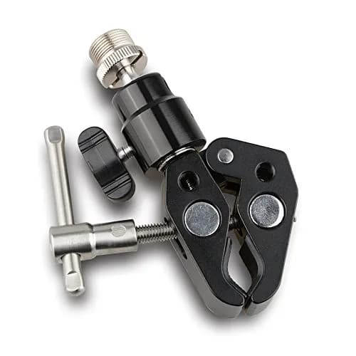 CAMVATE Microphone Clamp with 1/4 Mini Ball Head | 360° Articulated, Silver & Black thumbnail 5