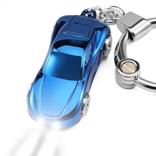 SOMGEM Car Keychain Flashlight, 2 Mode LED Key Ring, Colorful, 10.7 cm (4.2 inches) thumbnail 1