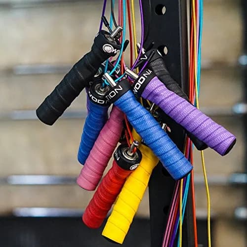 WOD Nation Alloy Steel Jump Rope with Two-Cable Design & Travel Bag, 11 ft (3.35 m) | Adjustable Speed Rope for Fitness thumbnail 5