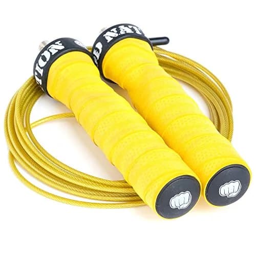 WOD Nation Alloy Steel Jump Rope with Two-Cable Design & Travel Bag, 11 ft (3.35 m) | Adjustable Speed Rope for Fitness thumbnail 3