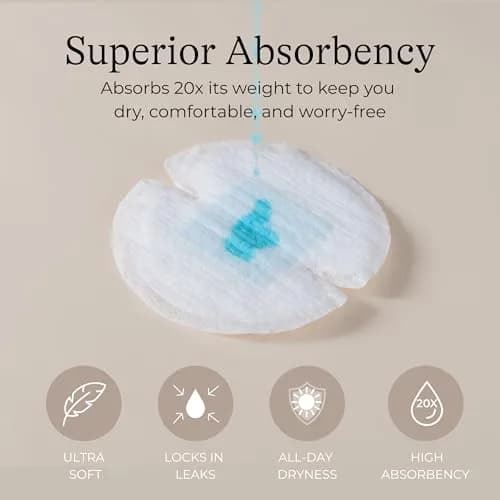 Lansinoh Stay Dry Disposable Nursing Pads, 200 Count | Ultra-Absorbent, Discreet Fit for Breastfeeding Moms thumbnail 4
