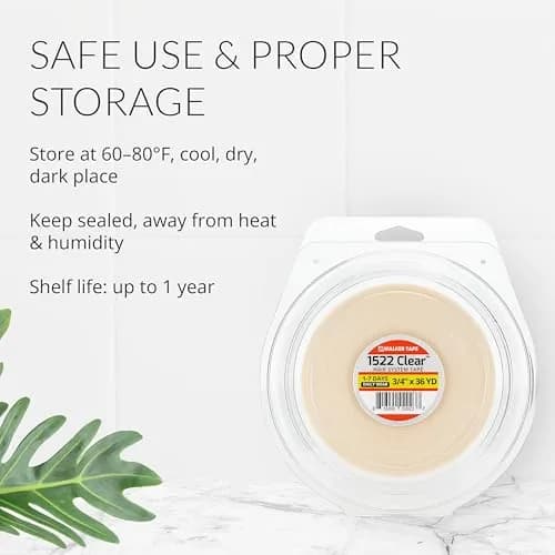 Walker Tape Clear Adhesive Tape Roll 3/4" x 36 Yards | Hypoallergenic Daily Wear Hold thumbnail 7