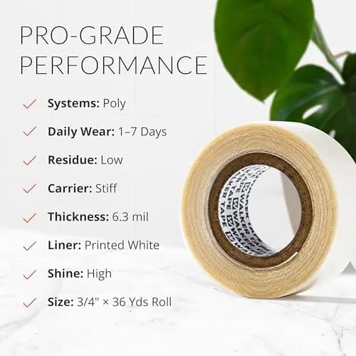 Walker Tape Clear Adhesive Tape Roll 3/4" x 36 Yards | Hypoallergenic Daily Wear Hold thumbnail 3