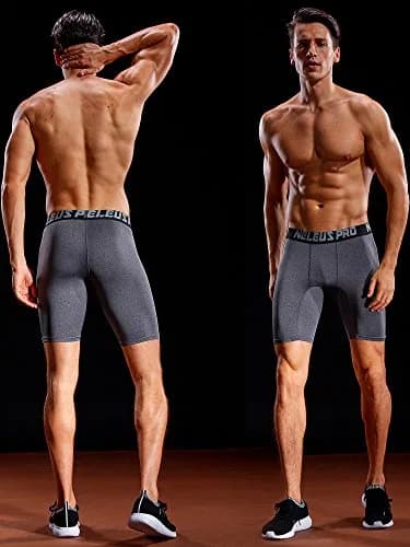 NELEUS Men's 3 Pack Athletic Compression Shorts | Quick Dry, Supportive Fit, US S thumbnail 5
