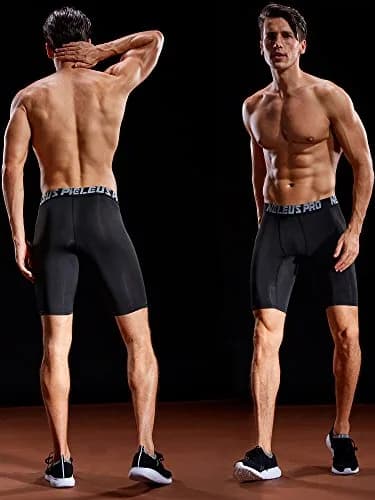 NELEUS Men's 3 Pack Athletic Compression Shorts | Quick Dry, Supportive Fit, US S thumbnail 6