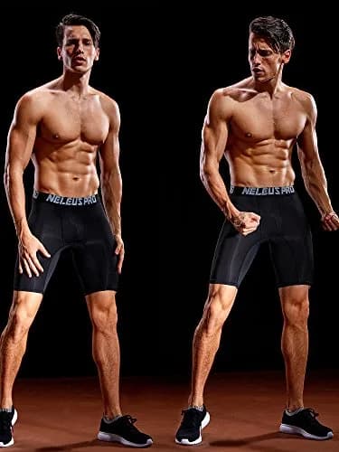 NELEUS Men's 3 Pack Athletic Compression Shorts | Quick Dry, Supportive Fit, US S thumbnail 2