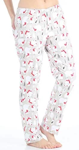 PajamaMania Women's Cotton Flannel Long Sleeve Pajama Set, Polar Bear, 2X | Soft, Warm, Relaxed Fit for Indian Winters thumbnail 3