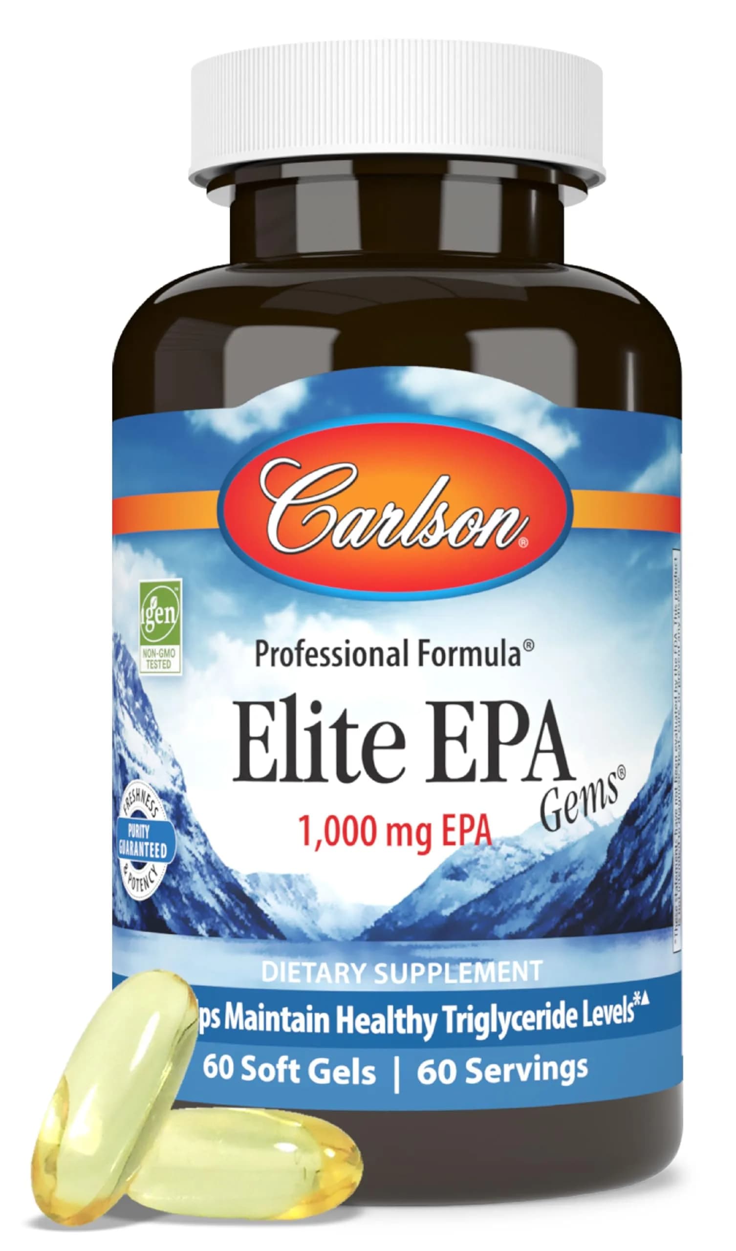 Carlson Elite EPA Gems 60 Softgels - main product image