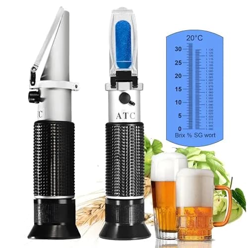 V·RESOURCING Beer Wort Refractometer Brix 0-32% SG 1.000-1.130 | Dual Scale for Brewing thumbnail 1