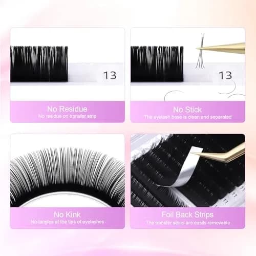 NAGARAKU Classic Individual Lash Extensions 0.10 LC 7-15mm Mix | Professional Matte Black PBT Fiber thumbnail 6