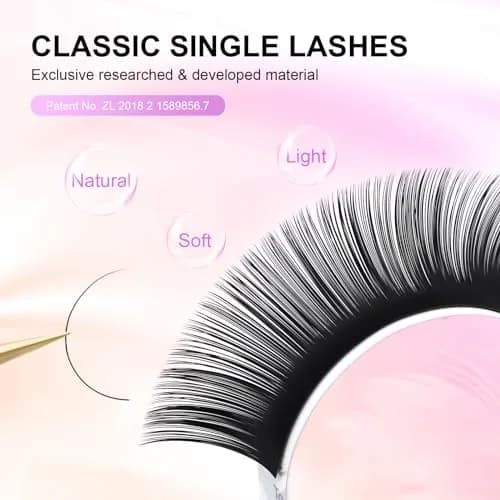 NAGARAKU Classic Individual Lash Extensions 0.10 LC 7-15mm Mix | Professional Matte Black PBT Fiber thumbnail 2