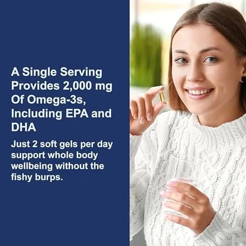 Carlson Maximum Omega 2000 mg Softgels | Wild-Caught Lemon Omega-3 Supplement for Whole Body Health thumbnail 4