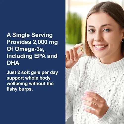 Carlson Maximum Omega 2000 mg | Wild-Caught Fish Oil Capsules with EPA & DHA, Lemon, 180 Softgels thumbnail 4