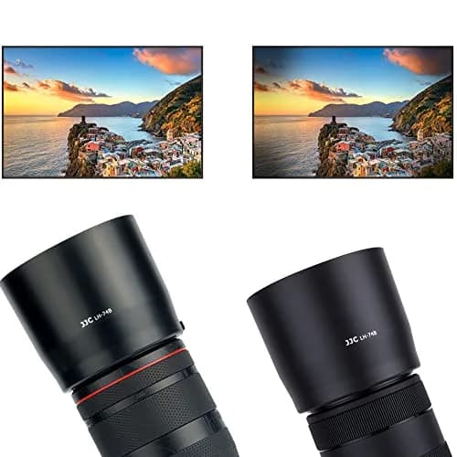 JJC ET-74B Lens Hood for Canon RF 100-400mm EF 70-300mm f4-5.6 is II Lens | Minimize flare, protect lens thumbnail 6