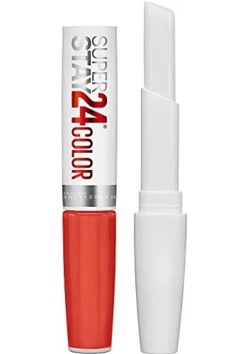 Maybelline New York Superstay 24 2-Step Lipcolor Non-Stop Orange | Long-Lasting Liquid Lipstick with Balm thumbnail 3