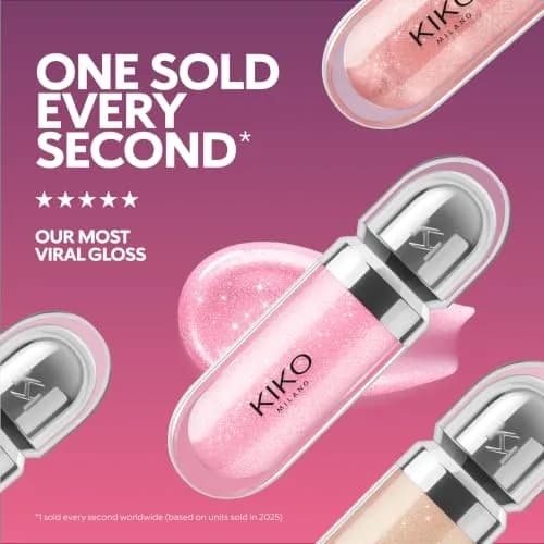 Kiko Milano 3D Hydra Lip Gloss Hydrating Lip Gloss 6.5ml (0.22 Fl Oz) | High Shine & Hydration thumbnail 6
