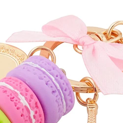 ZOONAI Macaron Cake Eiffel Tower Keychain Bowknot Rose | Charm & Style Accessory thumbnail 3
