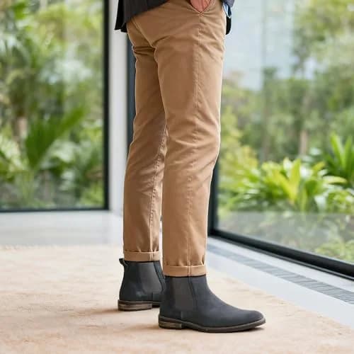Bruno Marc Men's Classic Chelsea Ankle Dress Boots, Grey, 10 | Crease-Resistant PU & Cushioned Comfort thumbnail 3
