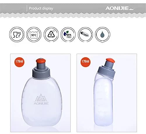 AONIJIE 2-Pack 170ml & 250ml Sports Water Bottles | BPA-Free & Leak-Proof for Marathon Running thumbnail 5