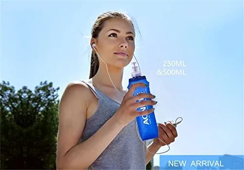 AONIJIE Foldable Soft Flask Water Bottle 500mL (16.9 oz) 2-Pack | Lightweight & Collapsible for Outdoor Sports thumbnail 5
