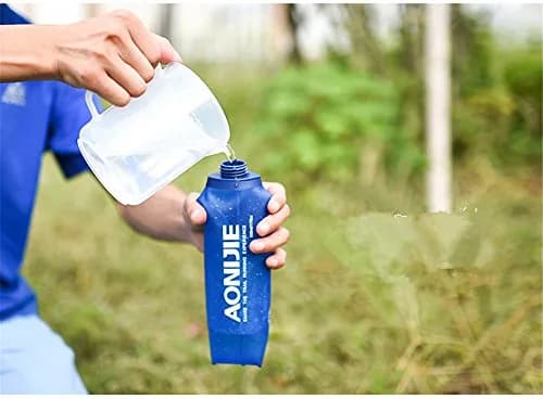 AONIJIE Foldable Soft Flask Water Bottle 500mL (16.9 oz) 2-Pack | Lightweight & Collapsible for Outdoor Sports thumbnail 7