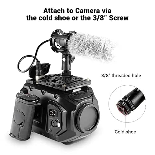 SmallRig Microphone Shock Mount 1859 with Cold Shoe & 3/8" Thread for 15-40mm Mics | Isolates Vibration thumbnail 4