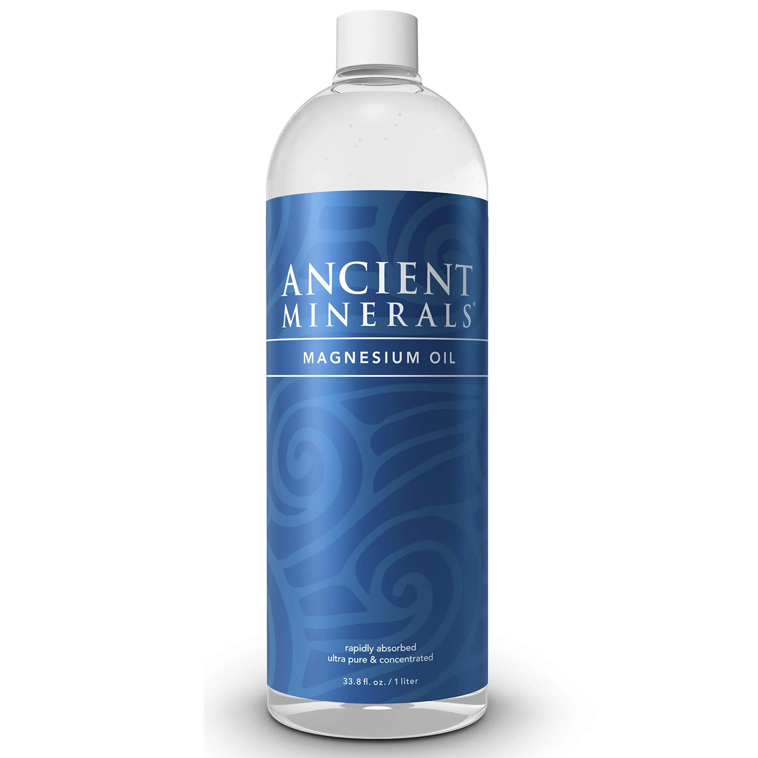 Ancient Minerals Magnesium Oil Spray, Zechstein Chloride, 8oz | Pure Transdermal Magnesium for Skin & Muscle Support — 33.8 Fl Oz