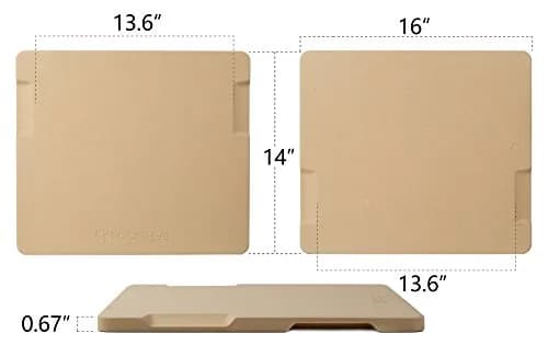 ROCKSHEAT Large Pizza Stone 16"x14" Rectangular | Oven & Grill Ready, 1400℉ Resistance thumbnail 8