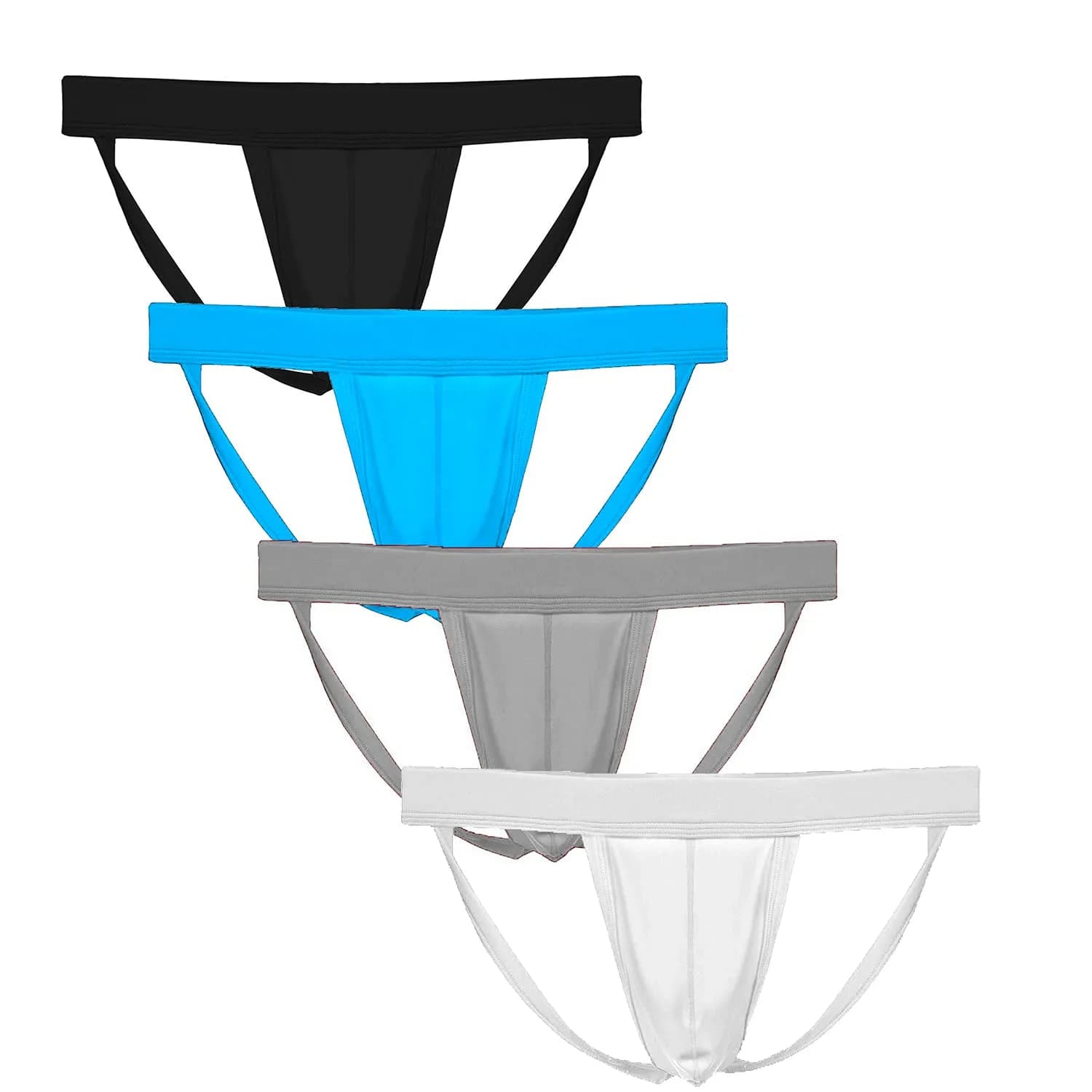 Summer Code Men's Athletic Supporter Performance Jockstrap 4 Pack | Snug Fit for Active Men - main product image