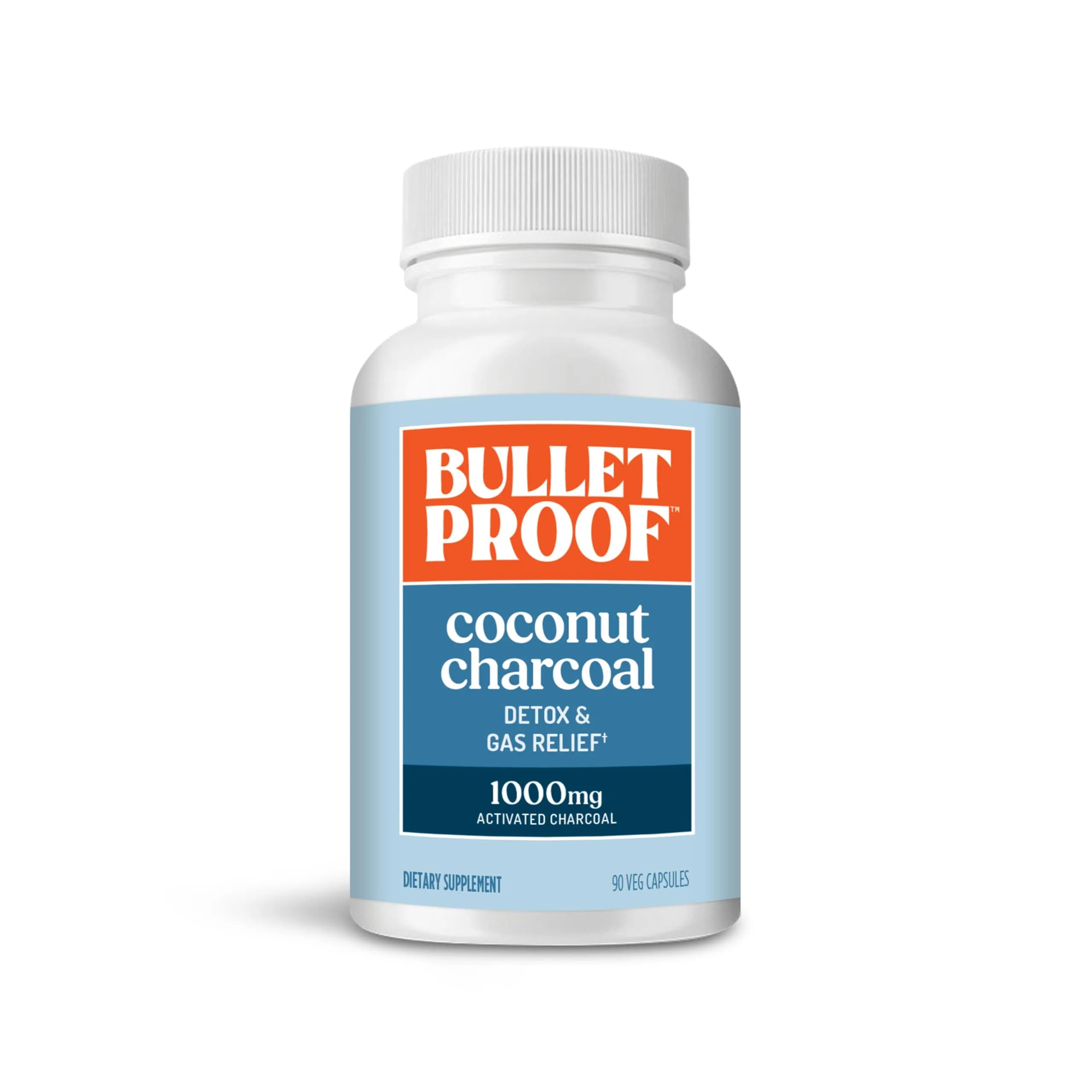 Bulletproof Coconut Charcoal Detox and Gas Relief Capsules, 90 Count | Supports Digestive Health & Toxin Removal