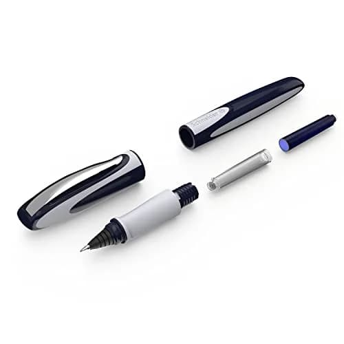 Schneider Ray Cartridge Rollerball Pen M (Medium), Refillable, Dark Blue/Light Gray Barrel, Royal Blue Erasable Ink Cartridge, Pack of 1 Pen | Smooth Ink Flow thumbnail 6