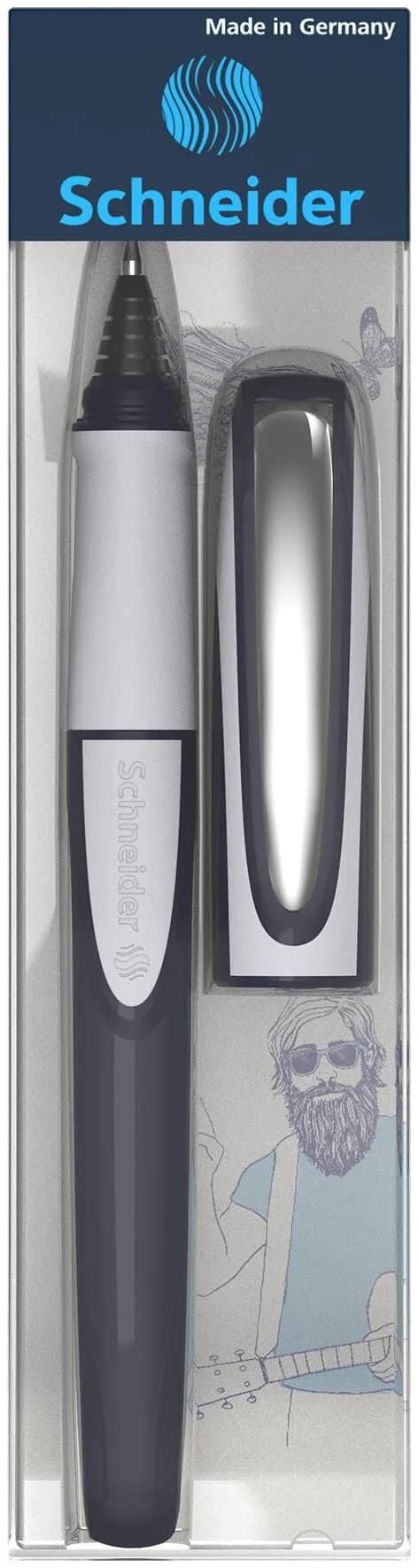 Schneider Ray Cartridge Rollerball Pen M (Medium), Refillable, Dark Blue/Light Gray Barrel, Royal Blue Erasable Ink Cartridge, Pack of 1 Pen | Smooth Ink Flow thumbnail 7