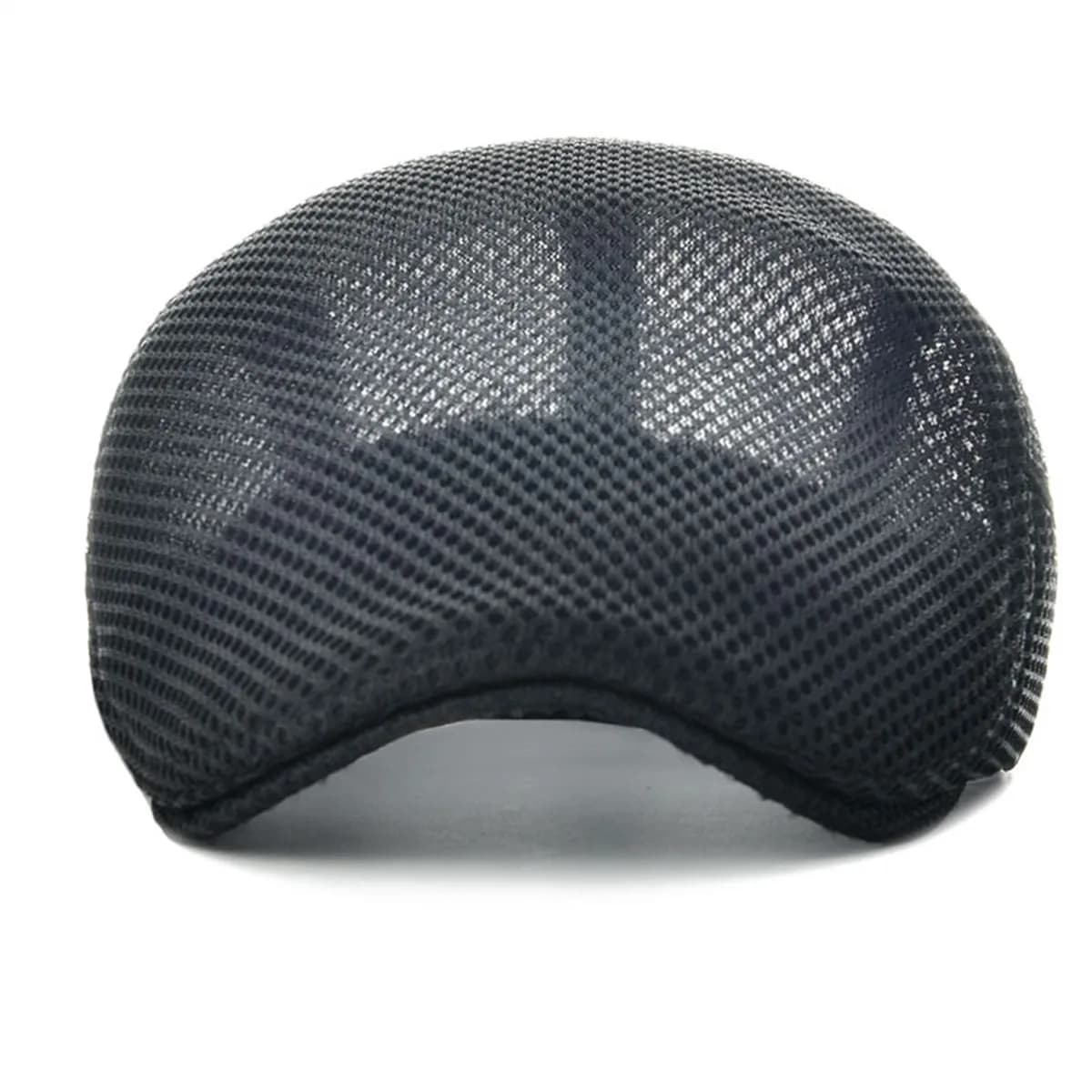 VOBOOM Men Breathable Mesh Summer Hat Adjustable Newsboy Beret Ivy Cabbie Flat Cap (Black) thumbnail 4