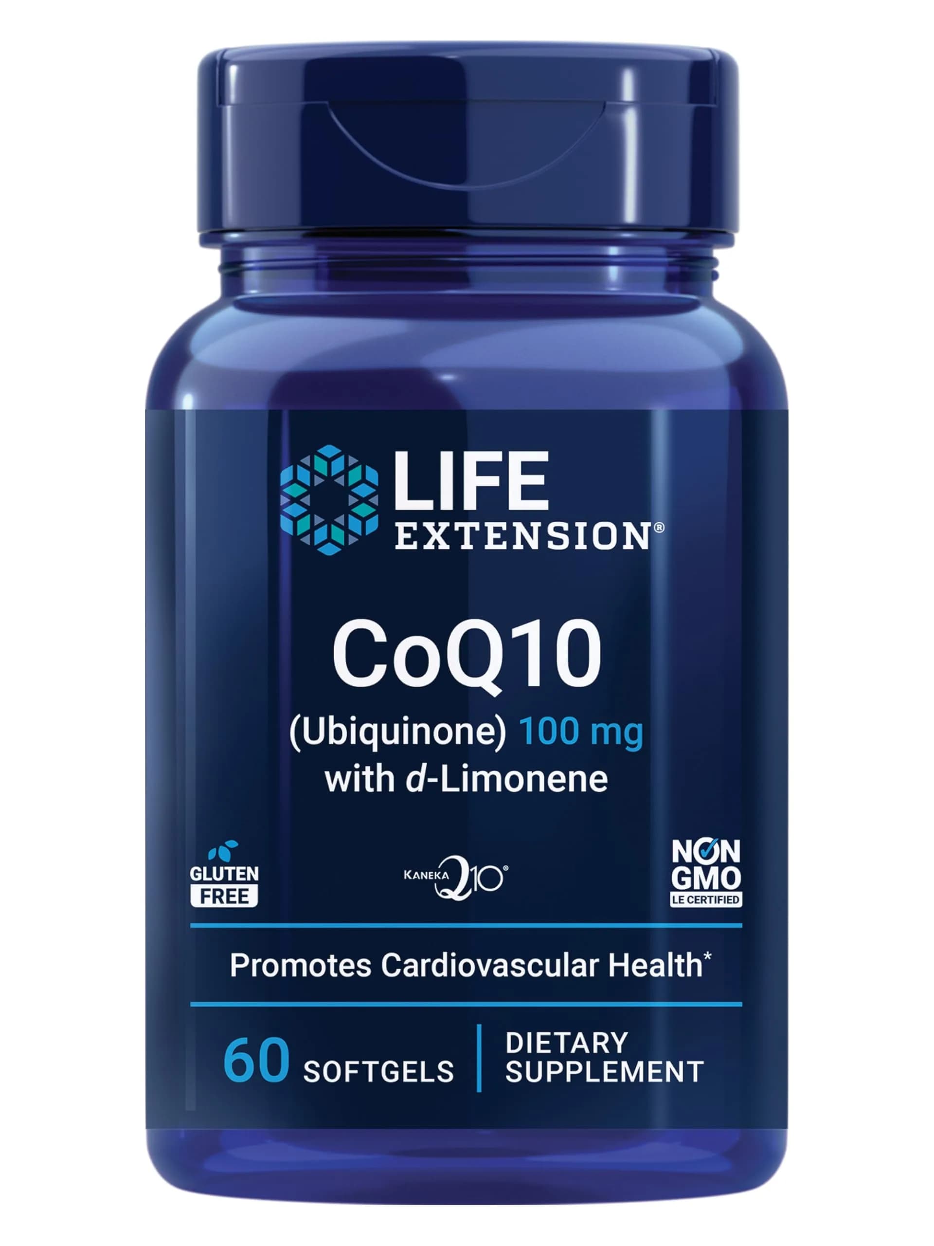 Life Extension CoQ10 (Ubiquinone) with d-Limonene Softgels 100 MG (60 Count) - main product image
