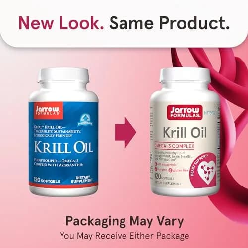 Jarrow Formulas Krill Oil Phospholipid Omega-3 with Astaxanthin 120 Softgels | Supports Lipid Management, Metabolism, Brain & Heart Health thumbnail 2