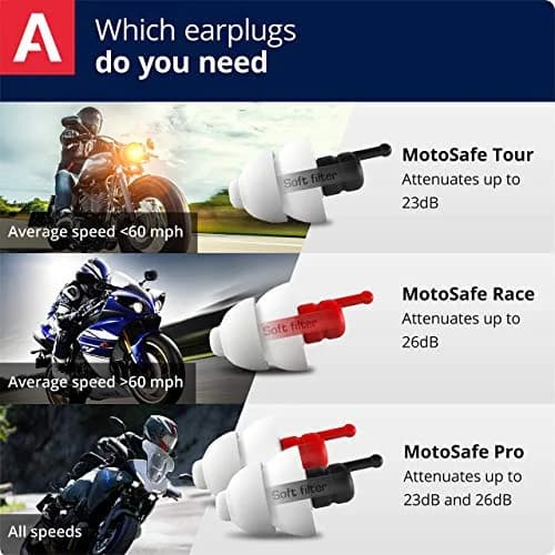 Alpine Hearing Protection MotoSafe Tour Reusable Ear Plugs | 17 dB SNR Noise Reduction for Motorcycling thumbnail 3