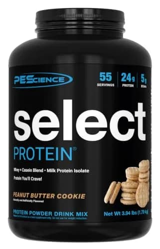 PEScience Select Protein Powder, Peanut Butter Cookie, 55 Servings | High-Quality Milk & Whey Blend for Muscle & Weight Goals thumbnail 1