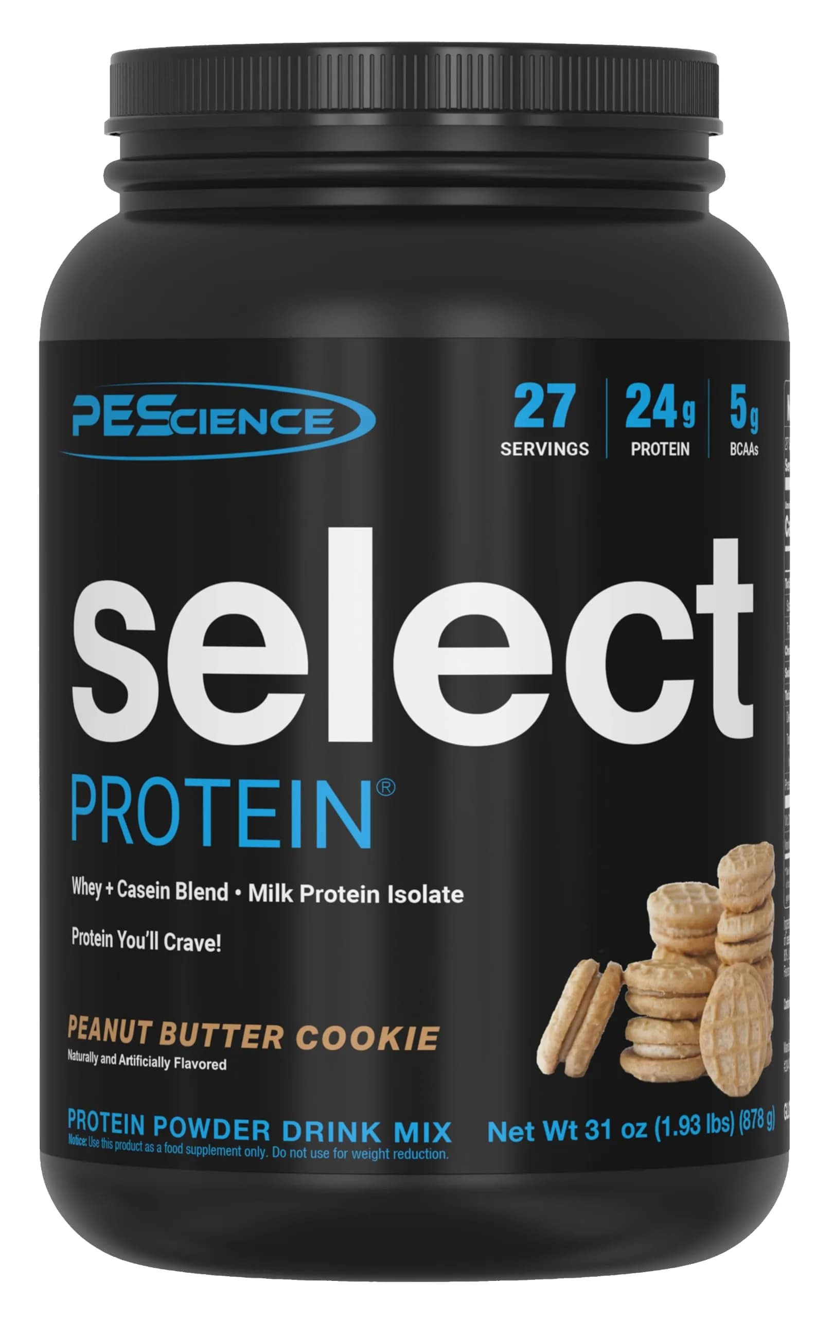 PEScience Select Protein Powder, Gourmet Vanilla, 27 Servings | Premium Milk Protein Blend for Lean Muscle — Peanut Butter Cookie / 27 Servings