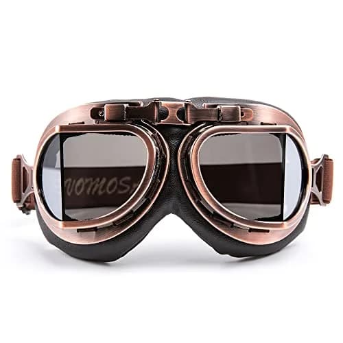evomosa Vintage Pilot Aviator Motorcycle Goggles | 7.1 x 3.1 x 1 inch (18 x 7.9 x 2.5 cm) thumbnail 1