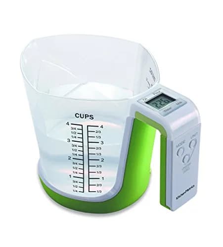 KitchenMetrics Digital Kitchen Food Scale and Measuring Cup Green 1L (33.8 Fl Oz) | Accurate & Easy to Use thumbnail 1