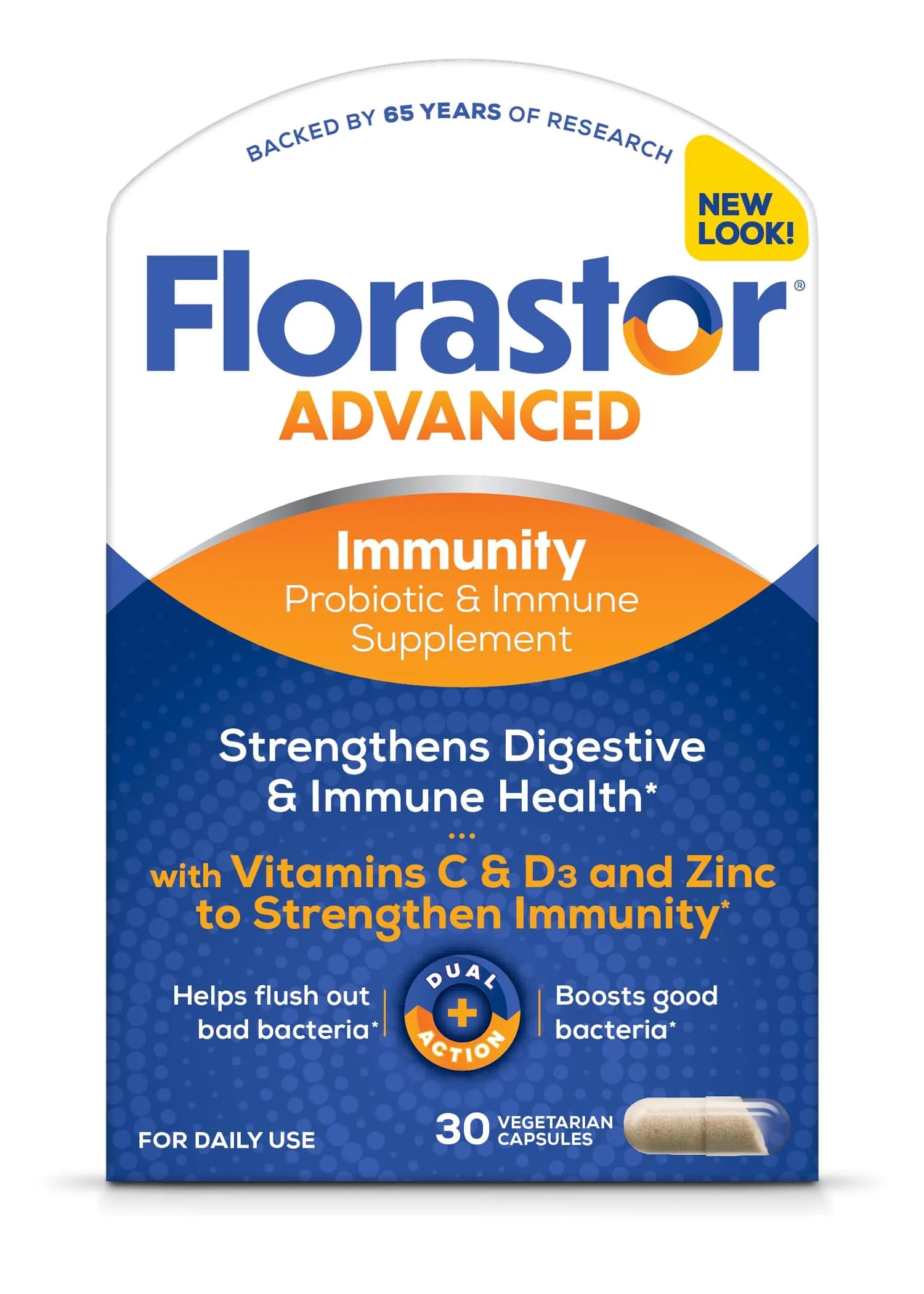 Florastor Advanced Immunity Probiotic, 30 Capsules | Supports Digestive & Immune Health