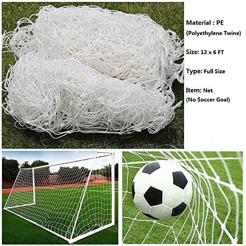 Boshen Soccer Goal Net 365.76cm x 182.88cm (12 x 6FT) | Heavy Duty Polyethylene Training Post Net thumbnail 2